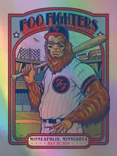 Foo Fighters poster FOIL EDITION Target Field Minneapolis MN Artist Proof LE