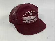 Vintage PIKES PEAK COLORADO Red Maroon Snapback Mesh Hat Cap Made In USA