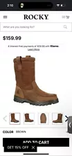 Rocky Outback GORE-TEX Waterproof Wellington 10-Inch Moc Toe Boot RKS0255 Sz 10