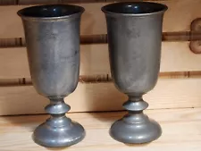 A Pair of Lead Free Pewter Goblets- Good for drinking with and Old World Feel