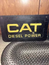 CAT Diesel Power 24x14 Rubber Mud Flaps. Vintage. Heavy Thick. Set Of 2