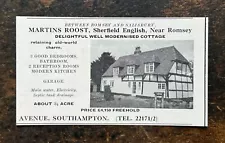 Martins Roost - Sherfield English - Hampshire For Sale - 1956 Press Cutting r399