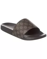 Gucci Gg Canvas Slide Men's Grey 9 Uk