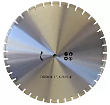 New Conmec 26” Concrete Cement Diamond Blade 1” Arbor