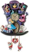 Disney ALICE IN WONDERLAND "Mad Hatter" Wall Cuckoo Clock NEW