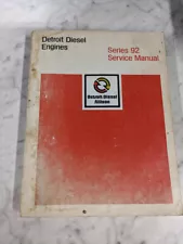 DETROIT DIESEL ENGINES SERIES 92 SERVICE REPAIR OVERHAUL MANUAL 1981 V6 8 12 16