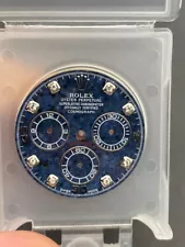 Rolex Daytona Genuine Stone Sodalite Diamond Dial Aftermarket White Gold Daytona