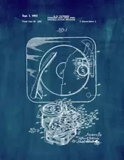 Phonograph With Three-speed Turntable Driving Mechanism Patent Print Midnight