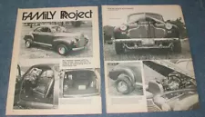 1941 Chevy Coupe Vintage Street Machine Pictorial Article "Family Project"