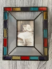 J. Devlin Stained Glass Picture Frame for 2" x 3" Photo Tabletop Freestanding