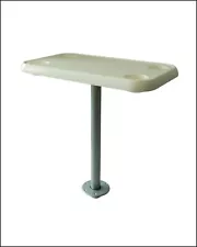 MARINE BOAT TABLE with LEG PEDESTAL KIT - IVORY 699mm x 406mm yacht speed rib