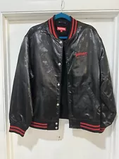 Brand New Supreme x Thrasher Satin Varsity Jacket - Black - LARGE - FW21 (NEW!)