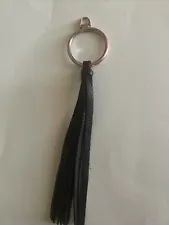 Coach New York Black Leather Replacement Tassel Zipper Pull