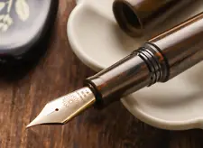 Wancher Dream Fountain Pen | TRUE EBONITE - MARBLE BROWN, Calligraphy Pen