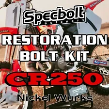 Specbolt Restoration Bolt Kit For Honda CR250 Fasteners Nickel Wurks CR 250 (For: 1979 Honda CR250R)