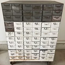 Vintage 72 Drawer Steel Industrial Metal Storage Cabinets by Lyon B for Workshop