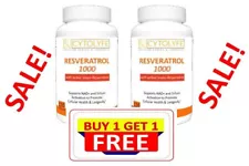 ON SALE!!! 2 for 1 Resveratrol 1000 | 120 Caps | Sirtuin & NAD+ Activator