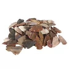 100 PC Lot Flint Arrowhead Agate Stones, Spear Points Knife Blade- Lot of 100Pcs