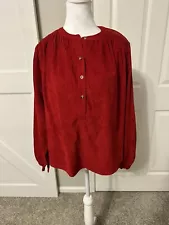 Red blouses for women medium