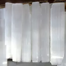 10 lb XL Selenite Crystal Logs 14 " Sticks Bulk LOT Extra Large Natural Wands