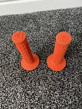 AME BMX Grips For Old School BMX 1980s Bikes Orange Used In Very Good Condition