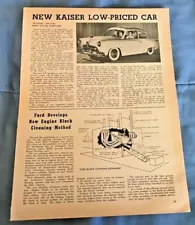 1950 Henry J Pre-Production Vintage Info Article "New Kaiser Low-Price Car"