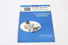 Operators manual for Ford 2-stage snow blower on Ford Lawn Tractors