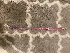 Hot pink and purple braided wither strap