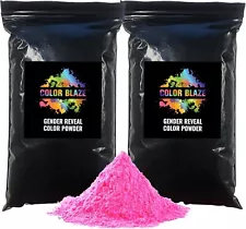 Color Blaze Black Out Gender Reveal Pink Colored Powder Burnout (2lbs Pink)