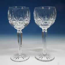 Waterford Crystal - Rosslare Pattern - 2 Wine Hock Goblets Glasses - 7½ inches