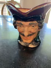 Vintage Royal Doulton "Dick Turpin" Toby Jug Mask Up Pistol For Handle English