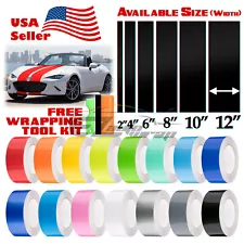 Gloss Color Racing Stripes Vinyl Wrap For Mazda Miata MX-5 Stripe 10FT / 20FT (For: More than one vehicle)