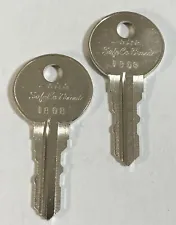 2-Keys for Stack On/Sentinel/RangeMaxx Safes - Codes I-801 thru I-861