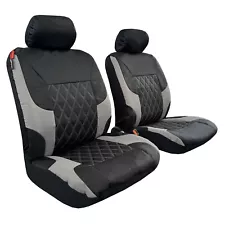 Elite Canvas Seat Covers Front Grey Black For BMW F30 F31 E90 F10 1 3 4 5 SERIES