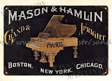 Mason Hamlin Pianos metal tin sign restaurant pub to wall art