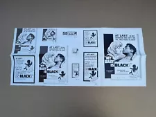 1961 MY BABY IS BLACK EXPLOITATION THEATER OWNER TRI-FOLD TABLOID HERALD MAILER