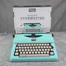 Royal Classic Manual Typewriter Mint Green Die Cast Metal Old World Style W/ Box