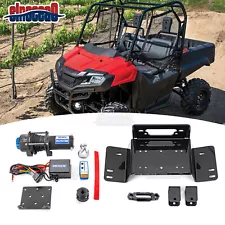 For 2014-2024 HONDA PIONEER 700/700-4 UTV 4500lb 12V Electric Winch Mount Kit (For: 2014 Honda Pioneer 700)