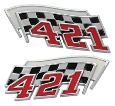 421 Fender Emblem Set For 1962-1964 Pontiac Grand Prix Bonneville and Catalina