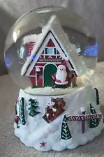 Christmas Music Box Snow Globe Plays "Oh Christmas Tree" NIB