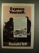 1969 Suzuki T-500 II Titan Motorcycle Ad - Express!!