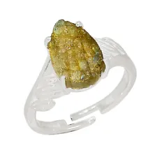 Natural Labradorite Rough - Madagascar 925 Silver Ring RE16 s.7 CR30272