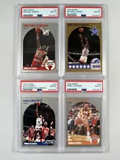 1990 Hoops Michael Jordan & Mark Jackson PSA Graded 4 Card Lot 8s