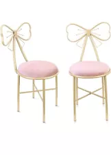 Set of two chairs Vanity bow chairs