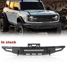 Front Bumper For Ford Bronco 2021-2024 Heavy Duty Steel Assembly w/ Sensor Holes