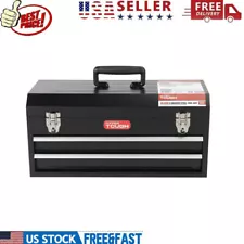 2-Drawer Tool Boxes Chest W/ Flip-Up Lid Slide Drawers Garages Workshop 20" New