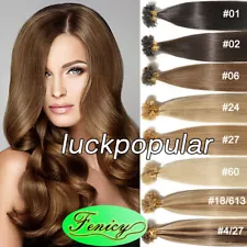 New Year Sale Pre Bonded Keratin Nail U Tip Hair Extensions Remy Real Human Hair