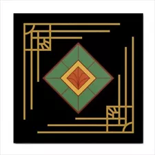 Art Deco Square Decorative Ceramic Tile Backsplash Art