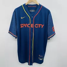 Nike Mens Large Jose Altuve Houston Astros City Connect Player Jersey in Navy