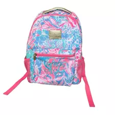 Lilly Pulitzer Bahia Backpack in Blue Peri Viva La Lilly embroidered initials SC